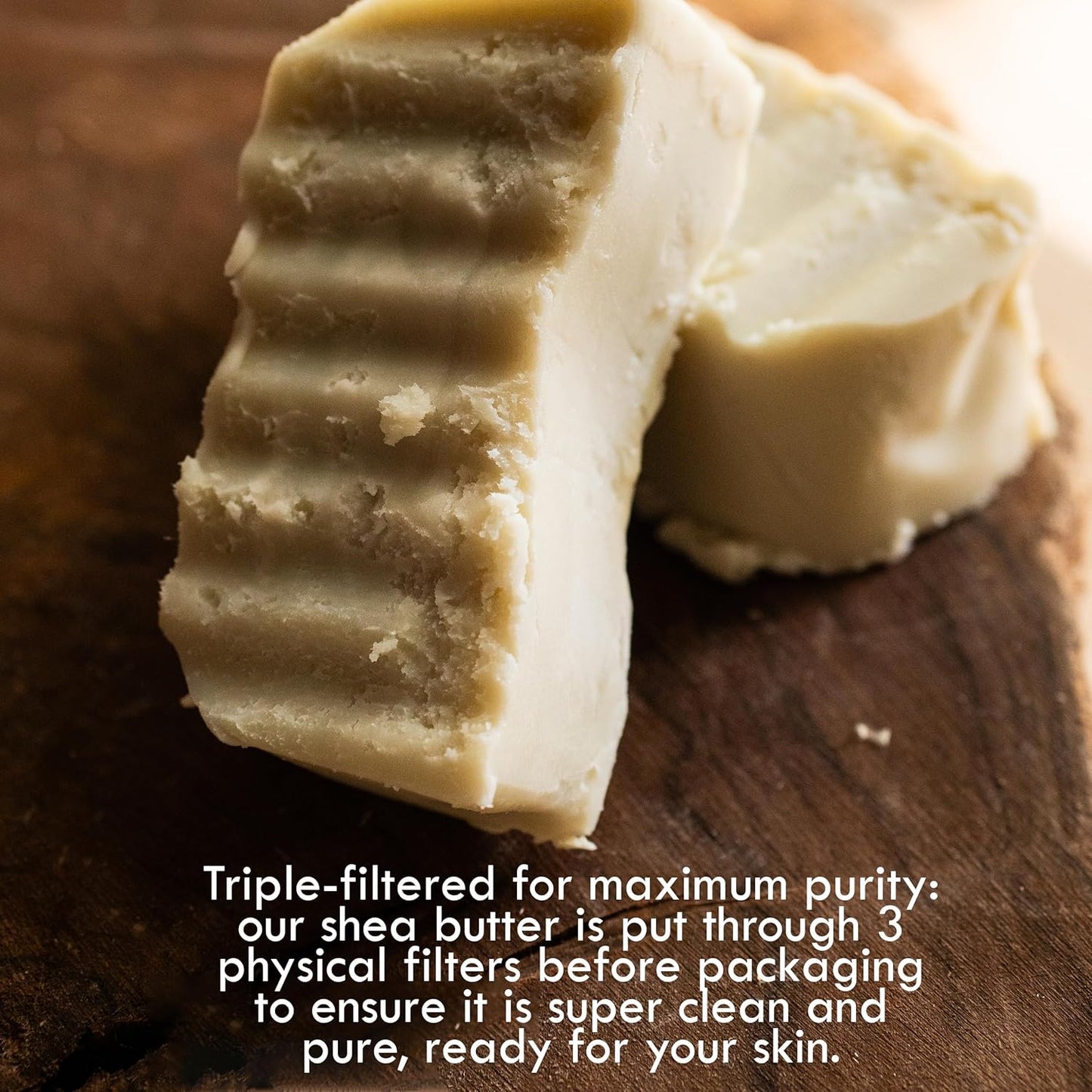 Raw Shea Butter - 100% Pure African Unrefined Shea Butter with Natural Smoky Scent | Moisturizer for Dry Skin & Hair, DIY Body Butter, Soap, Lip Balm - 1 Lb Bar