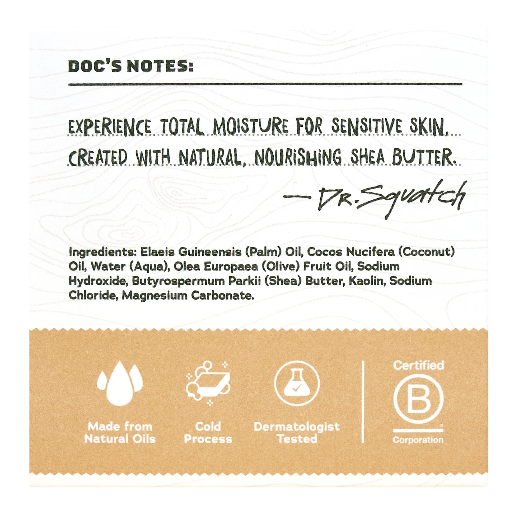 Shea Butter Total Moisture Natural Bar Soap for Men, 5 Oz